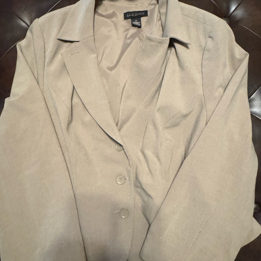 Lane Bryant Tan Blazer Classic Suit Jacket